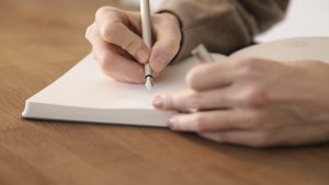 Stories. On Paper Writing in a notebook