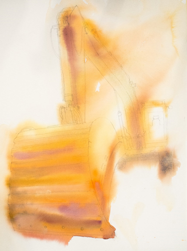 Bagger Aquarell von Marina Abramova