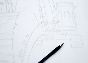 Vorzeichnung für Aquarell auf Hahnemühle Leonardo
