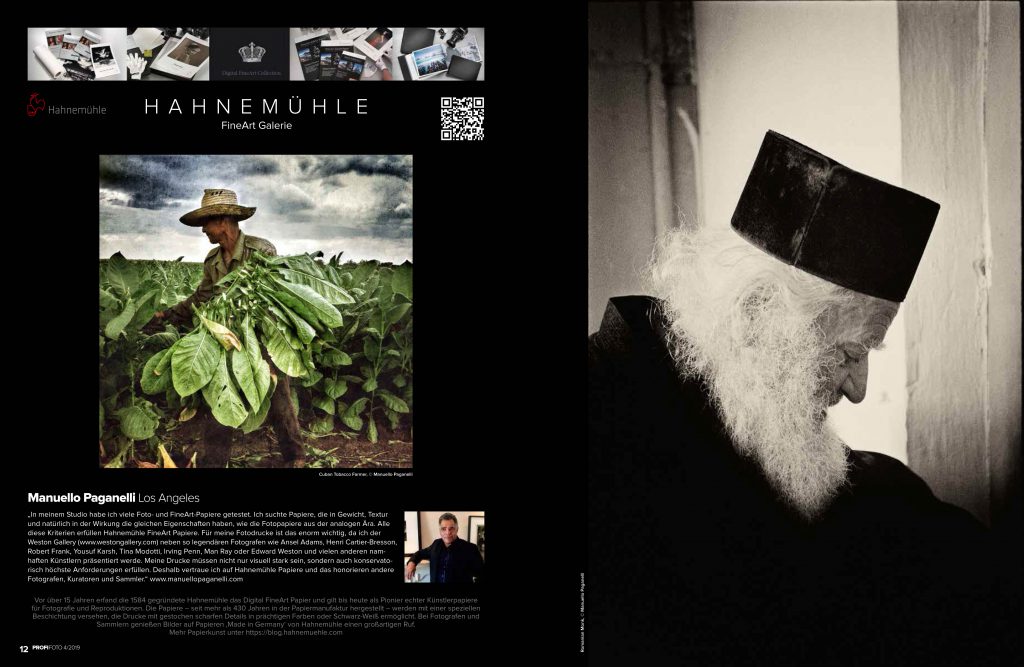 Hahnemühle FineArt Gallery in ProfiFoto Magazin April 2019